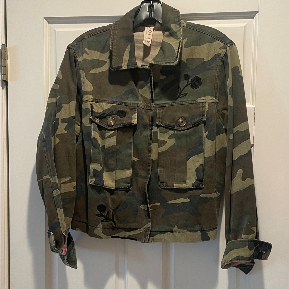 Dolan Green Camouflage Jean Jacket